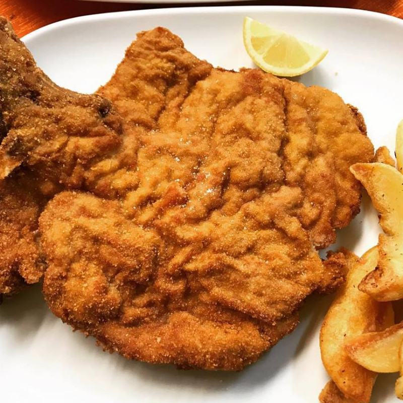 Cotoletta impanata con patate